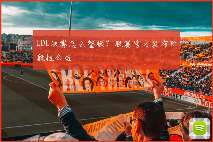 LDL联赛怎么整顿？联赛官方发布阶段性公告